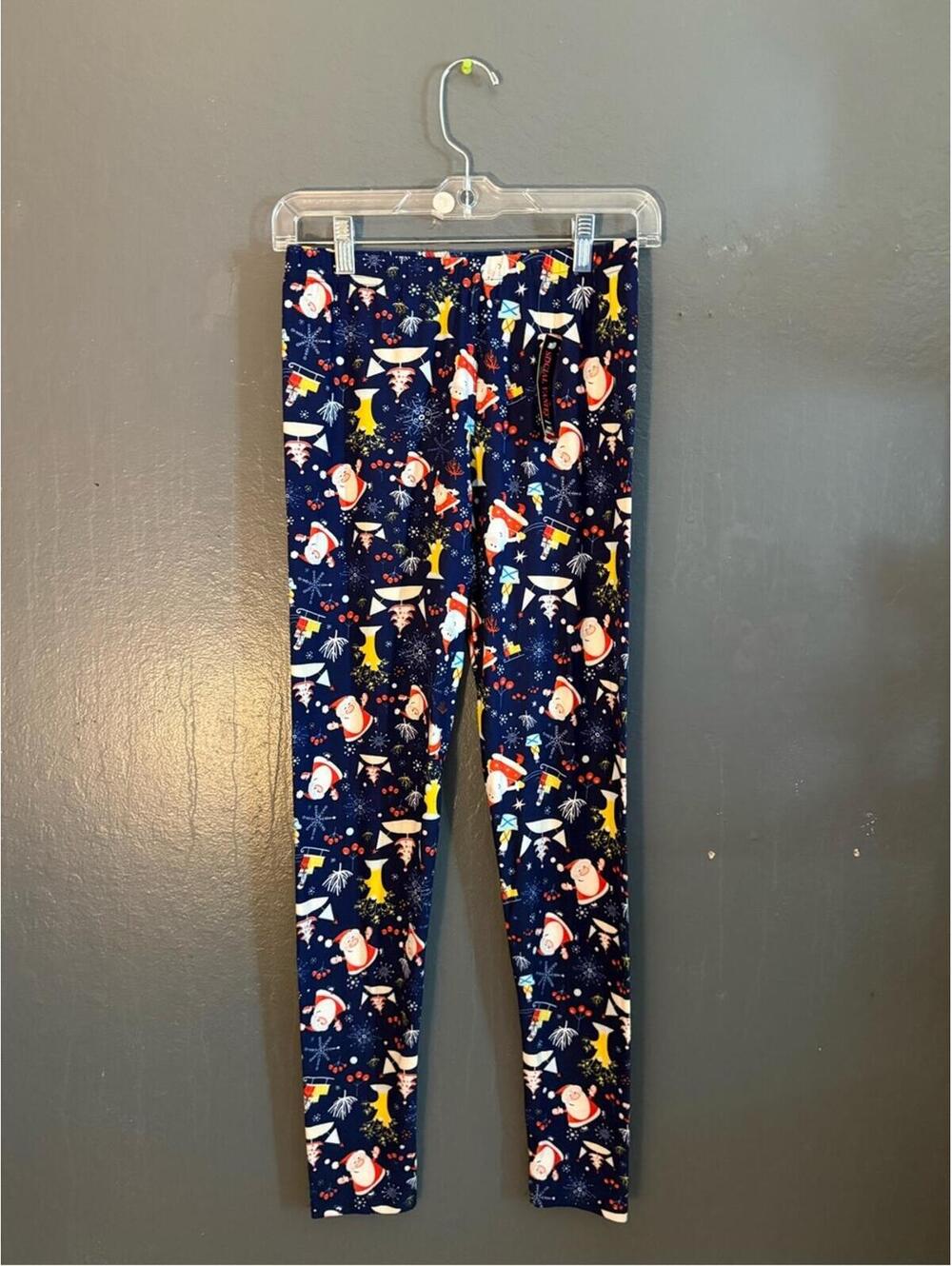 Eevee Women's Blue Christmas Print Ankle Leggings